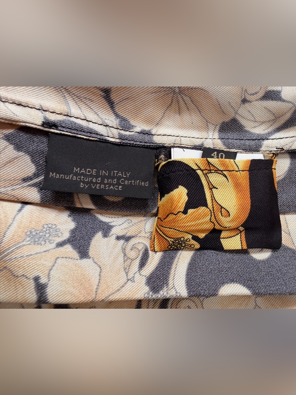 Versace Authentic Barocco Print 100% Silk Pleated Mini Skirt - Picture 5 of 8